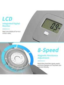 Under Desk Elliptical, Magnetic Portable Ellipse Leg Exerciser, Stair Stepper, Under Desk Bike Pedal Exerciser, Mini Elliptical Machines For Home Use, Exerciser For Seniors - 灰色 - 查看 3