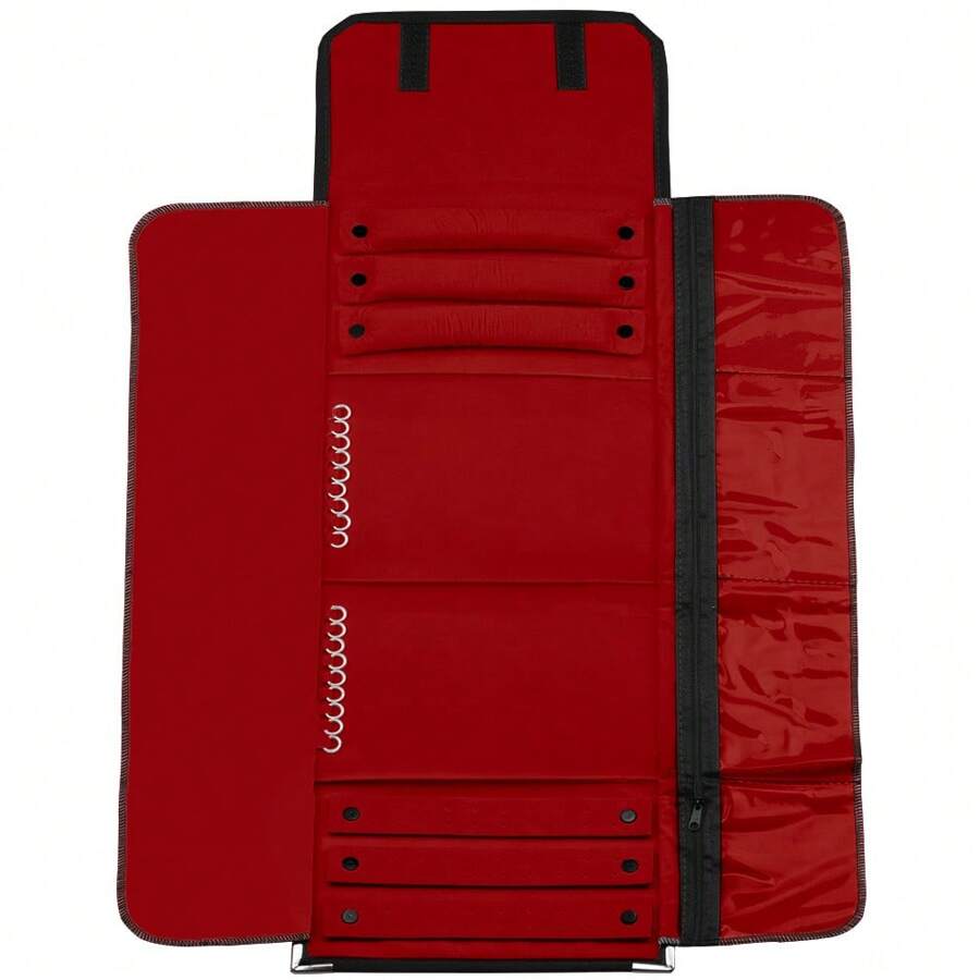 Large Mixed Display Case Jewelry Holder Jewelry Case Velvet Cloth Jewelry Storage - 紅色 - 查看 1