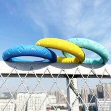 Brinquedo de roer para animais de estimação, Brinquedo em forma de círculo, Brinquedo de companhia para cachorros, Brinquedo de treinamento para cachorros, Brinquedo resistente à mordida e sólido