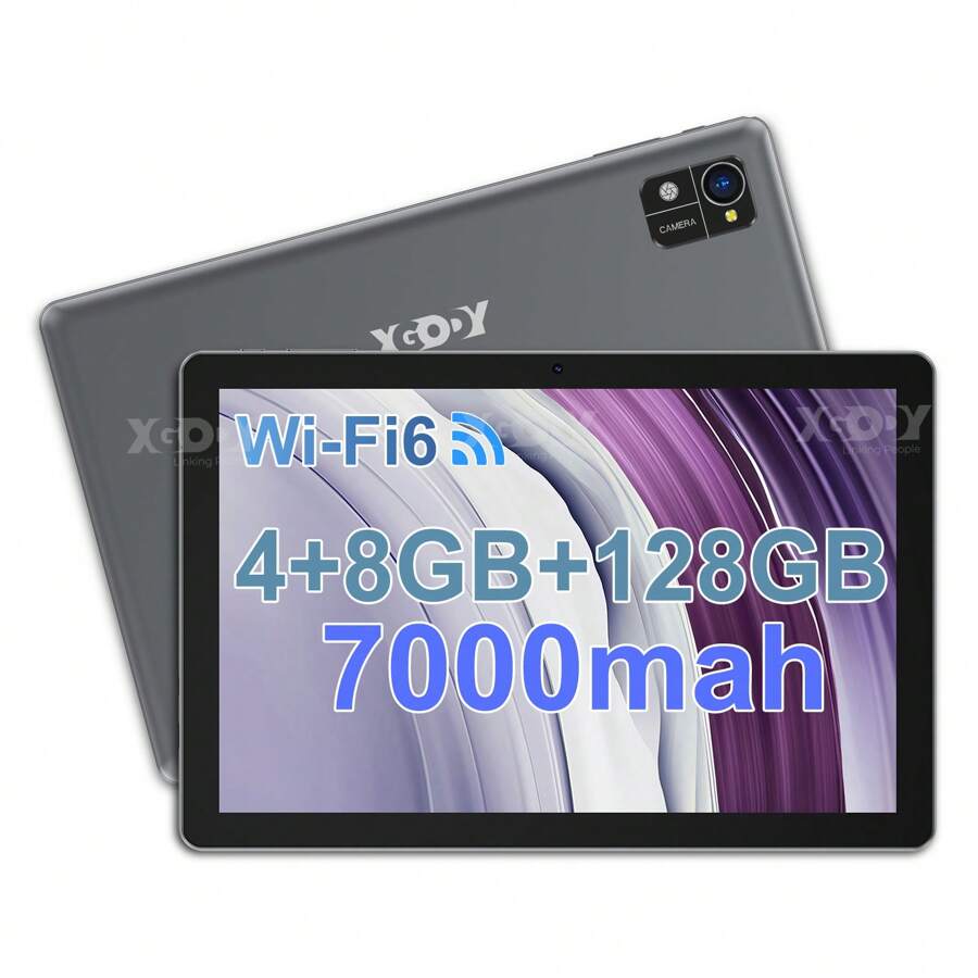 Tableta XGODY de 10.1 pulgadas Android 13 con 12 GB de RAM + 128 GB, cámara dual HD, procesador Octa-Core y batería grande de 7000mAh - Space Gray - Ver 1