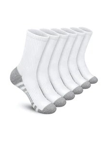 6 Pairs/Set Of Men's Sports Minimalist Style Mid Calf Socks - Multicolor - View 2
