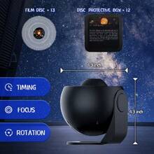 13-In-1 Star Projector, Galaxy Lamp, Nebula Night Light, Galaxy Projector With Timer, LED Space Galaxy Lamp, Bedroom Bedside Lamp For Adults - Multicolor - View 4