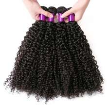 BINF Brazilian Kinky Curly Bundles Human Hair Weaving 8-28 30Inch 100% Natural Remy Human Hair 1Piece Bundle Curly Human Hair Extensions Wholesale - Natural Black - 查看 6