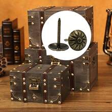 120pcs/Pack 11x17mm Antique Brass Furniture Upholstery Nails, Vintage Style Decorative Tacks For Armchairs, Sofas, Beds, Doors