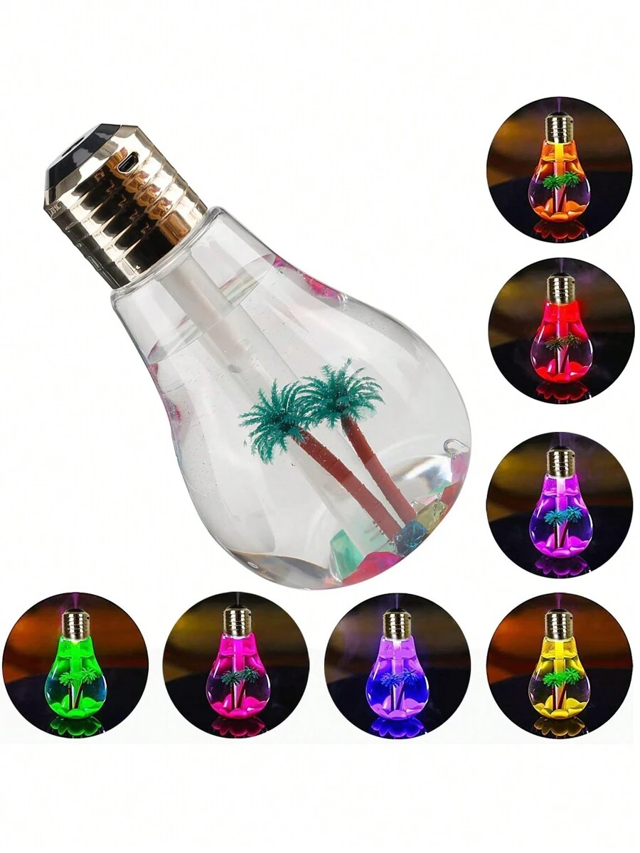 1 Pieza Difusor Aromaterapia Humificador Foco Palmera Usb Luz Led - Multicolor - Ver 1