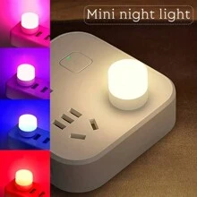 1 件 USB 迷你小夜灯、USB 氛围灯、节能灯、USB 灯泡、紧凑型 LED 灯泡、便携式照明、装饰灯、迷你 USB 灯，适用于汽车、卧室、托儿所、浴室 - 彩色 - 查看 7