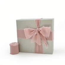 1 Roll 5M Long 38mm INS Style Chiffon Ribbon With Fringe Edges, Suitable For Bouquets, Gifts, Weddings