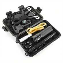 9 In 1 SOS Kit Outdoor Emergency Kit Equipment Box For Camping Survival Gear - Black - View 4