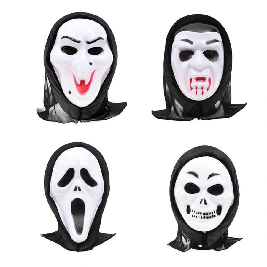 1 pieza Disfraz de Halloween Maquillaje de zombie Fiesta Guantes y máscara realista de esqueleto aterrador