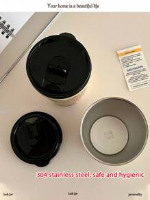 1 bình giữ nhiệt chân không 360ml họa tiết động vật dễ thương có nắp, thép không gỉ 304, bao gồm cốc cà phê, thiết kế hình trái tim, họa tiết gấu và chó, bình giữ nhiệt, bình nước đôi, vật dụng cần thiết cho mùa tựu trường. - Nhiều màu - Xem 5