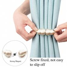 Magnetic Curtain Tiebacks 2 Packs Rope Decorative Curtain Tie Backs Elegant Curtain Holders For Drapes Outdoor Window Treatment Holdbacks - 2pcs - View 4