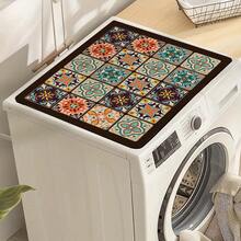 1 件排水垫，超大尺寸复古格纹洗衣机防尘罩，耐用防水吸水保护垫，时尚现代实用垫，适用于洗衣机和烘干机，增强洗衣房和厨房装饰，家居用品 - 彩色 - 查看 5