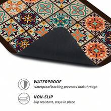 1 件排水垫，超大尺寸复古格纹洗衣机防尘罩，耐用防水吸水保护垫，时尚现代实用垫，适用于洗衣机和烘干机，增强洗衣房和厨房装饰，家居用品 - 彩色 - 查看 8