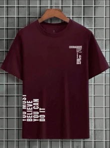 Courageous Men's T-Shirt 100% Cotton - Immediate Shipping - Màu Tím - Xem 1