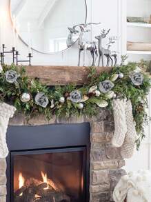 12 piezas de rosas artificiales, flores de rosa doradas, flores de seda con tallo largo, ramos de rosas de seda para decoración de boda, fiesta nupcial, fiesta, decoración del hogar - Plateado - Ver 3