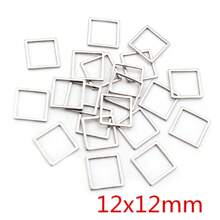 20 件方形吊坠不锈钢吊坠开口边框空心压制树脂框架模具边框 DIY 珠宝制作 - small charms - 查看 8