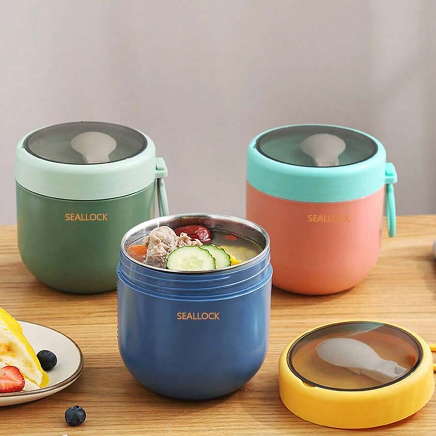 Stainless Steel Bento Box, Oatmeal Container, Cereal, Milk And Fruit ...