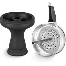 Hookah Bowl Set - Silicone Hookah Tobacco Shisha Bowl With Heat Management Screen Charcoal Holder For Smoking Shisha Hookah Easy Replace Charcoal Fast Cleaning Boy Valentine Heart Women's Valentine