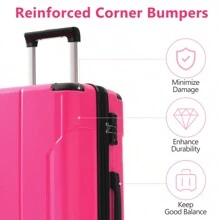 Hardshell Luggage Sets 3 Pcs Spinner Suitcase With TSA Lock Lightweight 20''24''28''