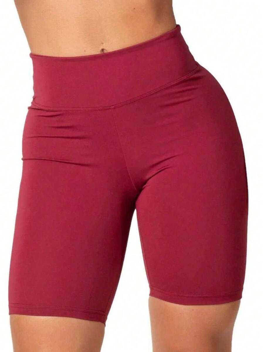 Bermuda Cyclist Legging Suplex Polyester S M L GG - 酒紅色 - 查看 1