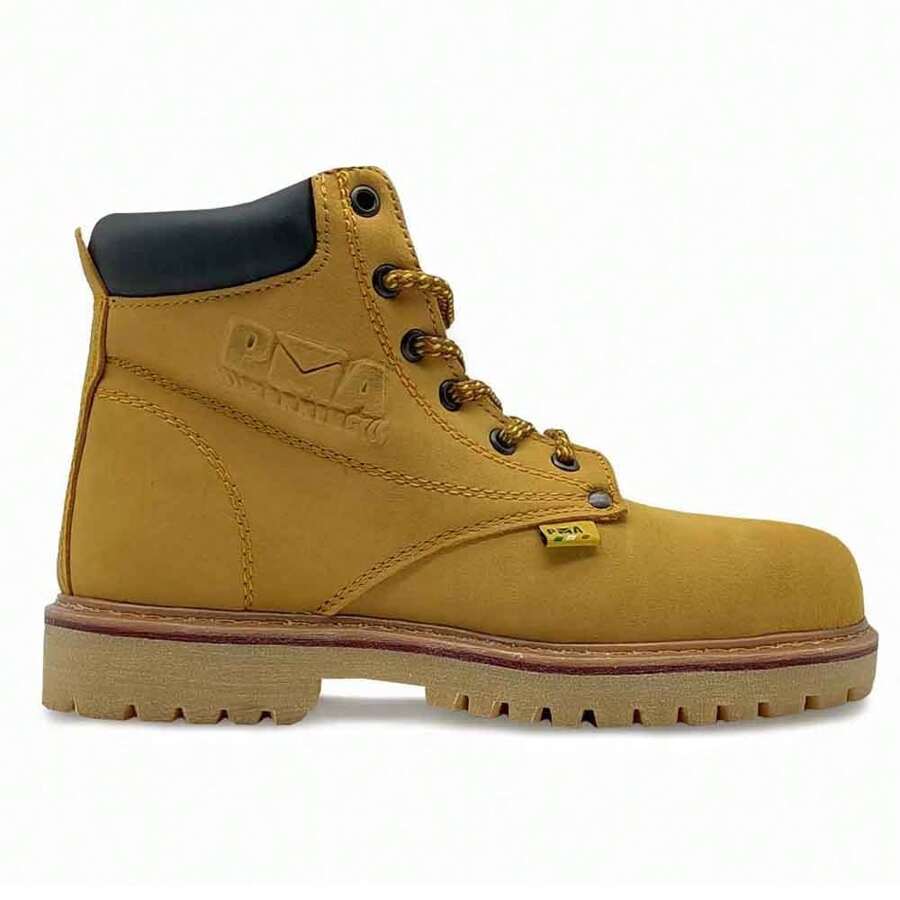 Bota Miel Nobuck Caballero Pma Industriales C/casquillo - Dorado - Ver 1