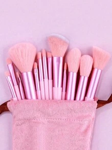 Bộ cọ trang điểm chuyên nghiệp 13 món, bao gồm cọ nền, cọ phấn mắt, v.v., cán nhựa, lông tổng hợp mềm mại, màu ngẫu nhiên. Tên sản phẩm: Bộ cọ trang điểm, Bộ cọ trang điểm, Bộ cọ trang điểm hoàn chỉnh, Bộ cọ trang điểm, Bộ dụng cụ trang điểm hoàn chỉnh, Bộ cọ trang điểm, Bộ quà tặng trang điểm. - Hồng - Xem 3