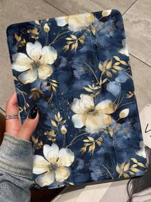 Étui de protection pour iPad coloré et peint avec motif marguerite, avec fente pour crayon, design pliable avec support, convient pour iPad Apple 11 pouces de 8e, 9e et 10e génération, iPad mini 6, en matériau acrylique