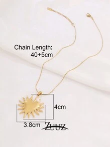 1 Stück modische Halskette mit großem Herzanhänger aus Edelstahl für Frauen, 18 Karat vergoldet, Choker-Halskette, Schmuckgeschenk