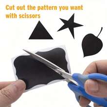 1 rollo de 120/300 etiquetas adhesivas reutilizables y a prueba de agua en negro, pegatinas reutilizables de pizarra negra a prueba de agua de PVC, etiquetas adhesivas onduladas para despensa de cocina, adecuadas para recipientes, tarros, condimentos, almacenamiento de alimentos, rotulación DIY para diversos artículos - Negro - Ver 6