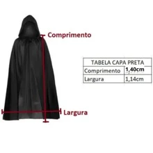 Boss Round 6 Black Hooded Cape And Mask Costume - Negro - Ver 2