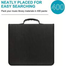 Disc Carry Case 400 CD Holder Case Bag CD Storage Wallet Protector CD DVD Bag Large Storage CD DVD Folders Sleeves Carry Case(Black) - 400PCS - View 6