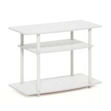 3-Tier TV Stand, Entertainment Center With Stainless Steel Tubes, No Tools Assembly, Fits Up To 32-Inch TVs, Black TV Stand, Modern Media Console For Living Room, White - 白色 - 查看 2