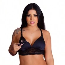 Kit 3 Nursing Bras With Comfortable Cups For Pregnant Women, Adjustable Straps, Front Opening - 彩色 - 查看 9