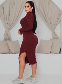 Winter Dress Fabric ANA RUGA - Burgundy - View 2