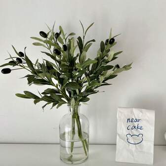 1/2/3/4pcs 45cm Artificial Eucalyptus Leaves, Autumn Fake Eucalyptus Branches With 3 Forks, Suitable For Wedding Decor, Valentine's Day Decor, Birthday Decor, Anniversary Decor, Home Decor, Tabletop Decor, Bedroom & Bathroom Decor, Desk Decor, Room Decor, Autumn Decor, Planter Decor, Christmas Decor