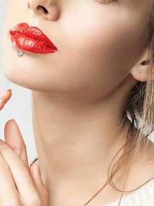 Helix Lip Nail 16g Hypoallergenic Cartilage Earrings Flat Back Labret Stud Internally Threaded Lip Rings 3mm/4mm Cubic Zirconia Earrings Piercing Jewelry For Women Men - As Shown In the Figure - View 8