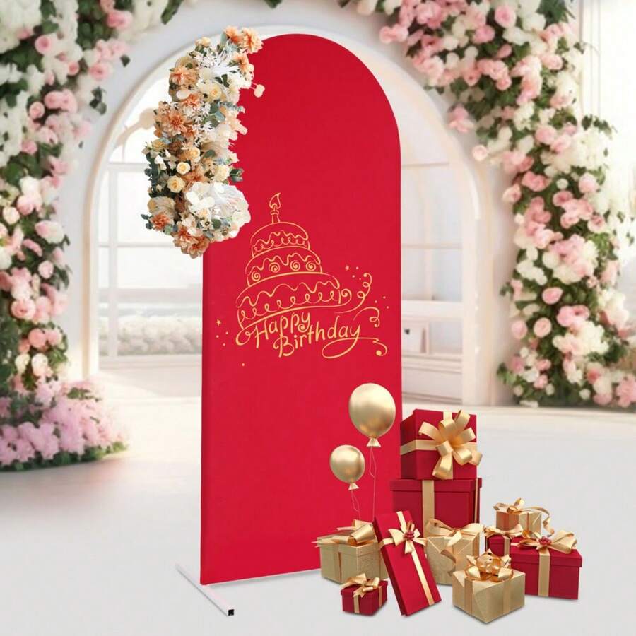 HOHOBLA LOYALHEARTDY-BTG 1.8m Arch Stand & Background Decoration Cover Stand Birthday Arch Frame Set Red[Best Gift For Family&Friends] - 紅色 - 查看 1