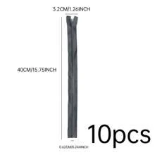 10pcs #5 Resin Plastic Zipper Auto-Lock Zipper Sider 19.68-39.37inch Black Large Teeth Zips For Jacket Coat Garment Accessories