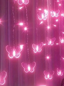 1pc Magical Butterfly LED String Light - 96 LEDs, USB, Copper Wire Fairy Lights For Room, Bedroom, Christmas, Wedding, Party, Dorm, Patio Decor (No Remote, No Battery) - Multi-color light - View 3