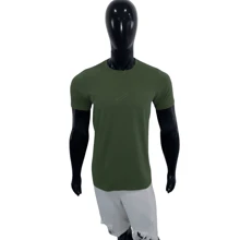 Premium Basic T-Shirts Made Of Peruvian Fabric With Smooth Elastane, Slim Fit And Traditional Design. - 軍綠色 - 查看 3