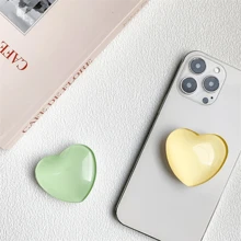Cute 3D Glossy Heart Phone Holder Finger Grip Tok Bracket Compatible With IPhone, Android Phone, Gift For Birthday, Family, Friends Push-Pull Phone Grip, Phone Accessories