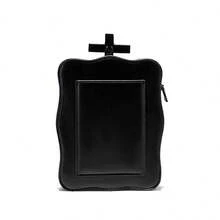 Túi đeo vai hình đầu lâu đinh tán Punk chủ đề Halloween, túi da PU có nắp hình bộ xương có khóa kéo, túi đeo chéo Gothic tối màu, túi mini cá nhân hóa có dây xích kim loại dành cho nam nữ - màu đen - Xem 7