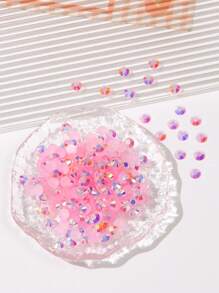 2-6mm Cristales de resina redondos de estilo jelly AB, sin derretir, con fondo plano, piedras de cristal para pegar con pegamento plástico, adecuados para decoración de uñas, ropa, manualidades, tazas, bolsos - 2MM(5000 Uds.) - Ver 22