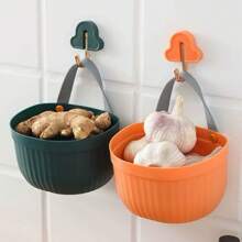 1/2/3 Pieces Multipurpose Basket Bathroom Cosmetics Home Kitchen Small Items Onion Ginger Garlic Fruits And Vegetables - 橘色 - 查看 1