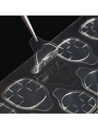 50 Sheets (1200pcs) Double Side Nail Glue Stickers, False Nail Tips Glue Tabs Breathable Transparent Bendable Jelly Nails Adhesive Tabs DIY