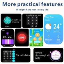 2.0'' Smart Watch Supports Women To Make/Answer Calls, Fitness Trackers With Step/ Calorie/ Tracker, IP67 Waterproof, 100+Exercise Mode, Body Temp Monitor, AI Voice Control, Suitable For Android IOS
