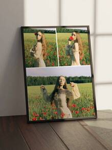 1幅定制无框帆布画，可打印您的照片，个性化照片拼贴，3张图片组合，定制照片打印，男士个性化礼物，结婚礼物，单身派对装饰，生日和毕业礼物，图案打印，节日日历，家居装饰客厅 - 彩色 - 查看 4