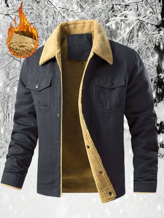 Alpha Camp Men's Autumn/Winter Thick Thermal Lined Jacket