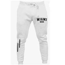 MIAMI Slim Sweatpants Cold Weather Gym Tracksuit Various Colors Unisex - 白色 - 查看 1