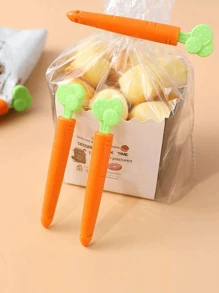 5 chiếc kẹp niêm phong thực phẩm hình cà rốt bằng nhựa sáng tạo cho túi đựng thực phẩm và đồ ăn nhẹ trong bếp, máy niêm phong giữ tươi dễ thương để niêm phong túi trong tủ lạnh nhà bếp, lý tưởng để bảo quản đồ ăn nhẹ, trà và thực phẩm - Nhiều màu - Xem 4